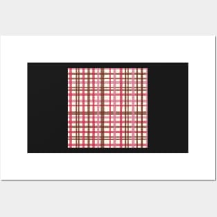 Bumpy tartan plaid in spring colous Posters and Art